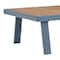 Armen Living Nofi Outdoor Patio Sectional Set in Gray Finish with Gray Cushions and Teak Wood SETODNOSEGR - alternate 3